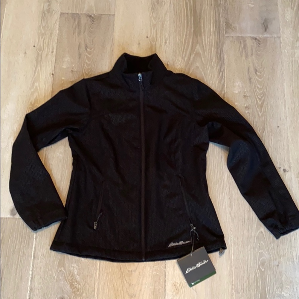 Eddie Bauer NWT Black Softshell Rockypass Jacket